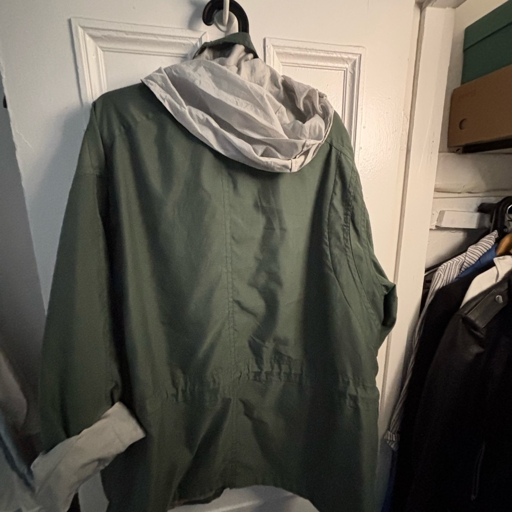 Olive Green 90s Utility Field Jacket, style oversized - Picture 6 of 6